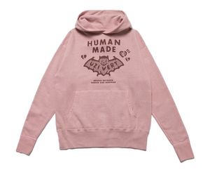 Sweats à capuche pour hommes Human made achu 21aw Uzi vert automne Plush loose co branded hot drill pull
