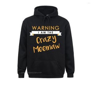 Sudaderas con capucha para hombre I Am The Crazy Meemaw Shirt Funny Cute Matching Gift Mens Long Sleeve Thanksgiving Day Sudaderas Faddish Hoods