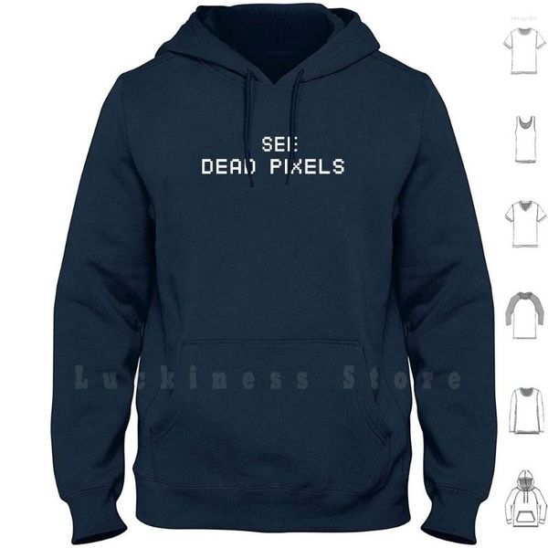 Sudaderas con capucha para hombre I See Dead Pixels Pixel Funny Computer