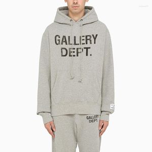 Sweats à capuche pour hommes I Street Center Basic Letter Printin Vintae Top Quality Cotton And Women's Loose Terry Ooded Sweater
