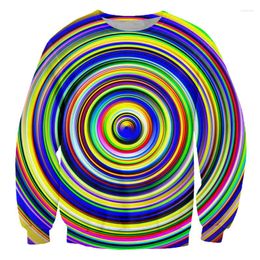 Sweats à capuche pour hommes IFPD Hiphop Streetwear Pulls à manches longues Mode Cool Print Abstract Color Swirl Dizzy 3D Plus Size Sweatshirts