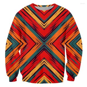Voor heren Hoodies IFPD Hiphop Street chic Lange mouw Truien Modieus Cool Print Kleurrijk Symmetrie Creatief ontwerp 3D Grote maten Sweatshirts