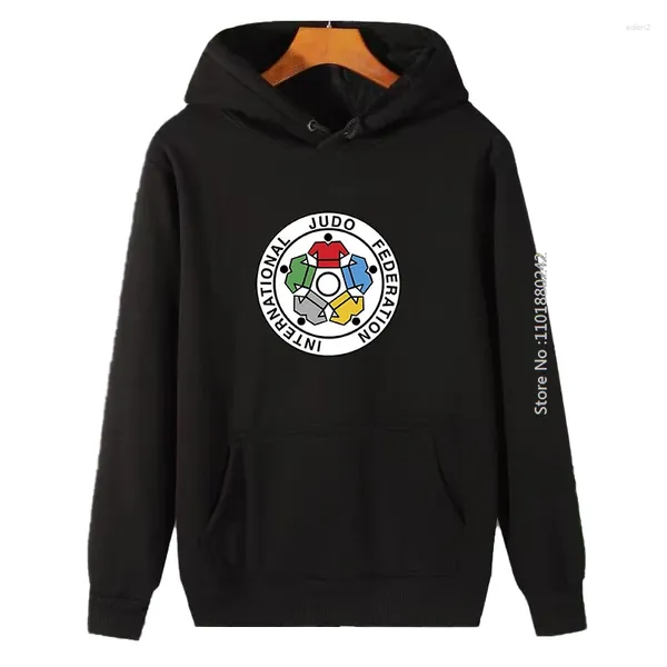 Hoodies para hombres IJF Federación Internacional de Judo en Sweinshirts Fashion Graphic Winter Ropa de invierno