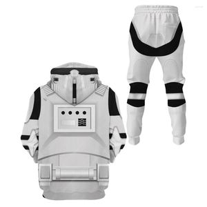 Heren Hoodies Imperial Stormtrooper Cosplay Hoodie 3D Print Sweatshirt Casual broek Set Men Women Women Pullover Streetwear Heatpants