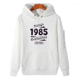 Sweat à capuche masculine en 1985 Gift d'anniversaire Sweat à sweat à capuche rétro Retro Sweats Sweats Sweats à capuche graphique Convient pour tous les vêtements d'hiver