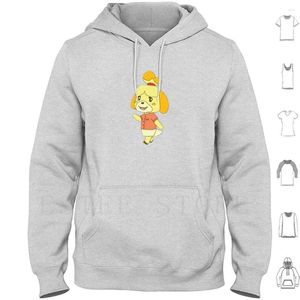 Sudaderas con capucha para hombre Isabelle Animal Amarillo Rosa Trabajo Persona Ojos Boca Nariz