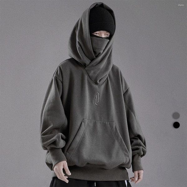 Sweats à capuche pour hommes Jaykoo printemps col sombre à capuche lâche vêtements confortables Harajuku Hiphop Streetwear polaire sweat à capuche surdimensionné