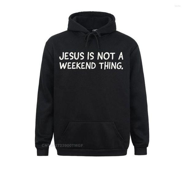 Sudaderas con capucha para hombre Jesus Is Not A Weekend Thing Sudadera con capucha de gran tamaño Otoño Manga larga Ropa deportiva normal 2023 Europa Sudaderas