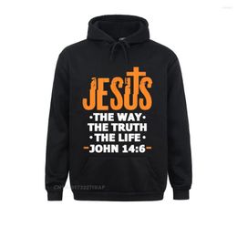 Hoods voor mannen Jezus zoals waarheidsleven Johannes 14 6 Christelijke Bijbel Vers Hoodie Kleding Vallen Faddish Custom Women England Style