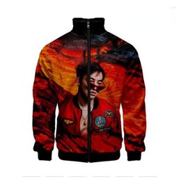 Sudaderas con capucha para hombre JoJI Merch Chaqueta de béisbol 3D Hombres Bomber Harajuku Hip Hop Sudadera con capucha Cárdigan Cuello alto Cremallera Sudadera Chándal informal