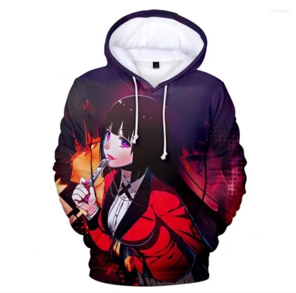 Sweats à capuche pour hommes JP Anime Kakegurui 3d pour filles/femmes à manches longues Jabami Yumeko Cosplay garçons/filles vêtements Igarashi Sayaka sweat