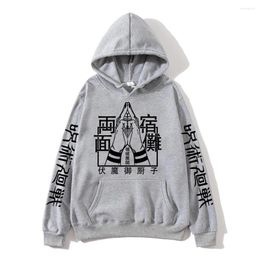 Heren hoodies sweatshirt man harajuku fleece hoody lentezakken hooded streetwear anime print truien