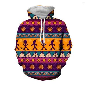 Sweats à capuche pour hommes Jumeast 3D Aztèque imprimé hommes africain ethnique abstrait géométrique art sweats à capuche esthétique vintage vêtements des années 2000
