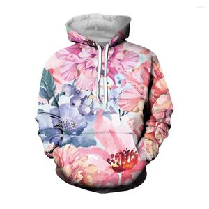 Heren Hoodies Jumeast 3D Pink Hoodie Top Y2K Flower Baggy Casual Oversize Hip Hop Designer Streetwear DRIP -pullover kleding voor mannen