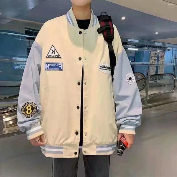 Sweats à capuche pour hommes Kahaki Bomber Jacket Automne Hommes Manteau Coréen Lâche Punk Mode Vintage Casual Gothique Hip Hop Harajuku Tops Garçons