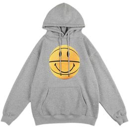 Sweats à capuche pour hommes Kapital 21ss Hirata Hehong basketball classique visage souriant imprimé lâche sweat à capuche pour hommes et femmes