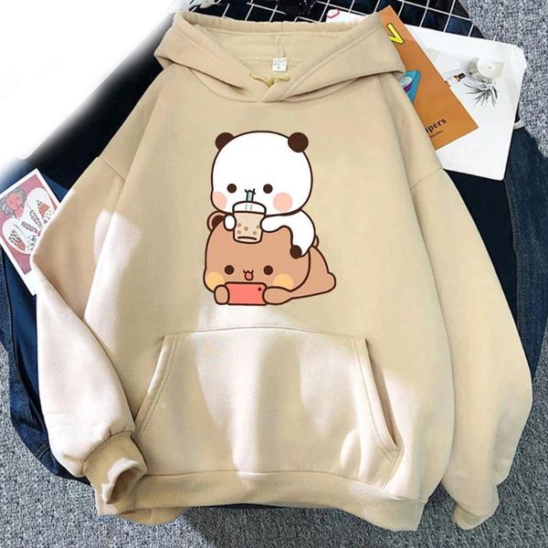 Sweat à capuche pour hommes et femmes, Kawaii Bubu et Dudu, imprimé bulle, mode, sweat-shirt surdimensionné, pulls, vêtements unisexes