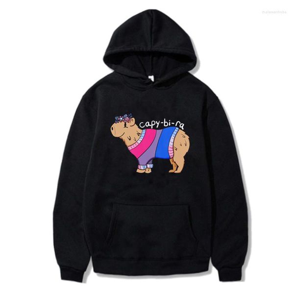 Sweats à capuche pour hommes Kawaii Capybara graphique mignon Capybira imprimé unisexe sweat mode Streetwear dessin animé motif col rond femmes hommes à capuche