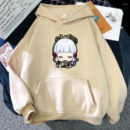 Herren Hoodies Kawaii Spiel Rolle Ayaka Druck Männer Frauen Genshin Impact Oversize Sweatshirt Langarm Pullover Unisex Y2k Sudaderas