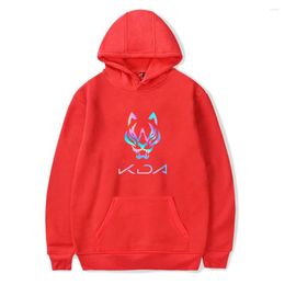 Sweat à capuche masculine Kda le plus méchant Logo Sweat-shirt Imprimement jeu Fashion Slim Harajuku décontracté Automne Full Winter Hooded Piece