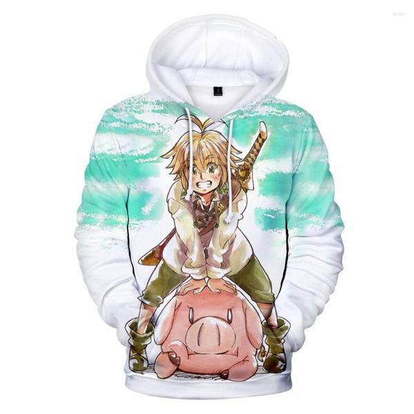 Herren Hoodies Kinder Hoodie Nanatsu No Taizai Anime Harajuku Sweatshirt Männer/Frauen Tops Mäntel Coolste The Seven Deadly Sins Meliodas 3D-Druck