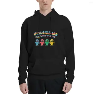 Sweats à capuche pour hommes roi gésier et le magicien lézard poissons sweat à capuche en polyester pull pour femme taille XXS-3XL