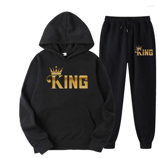 Hoodies para hombres King Track-Situit Men Sets gruesos de alta calidad 2 piezas corriendo mujeres sudaderas deportivas deportivas traje de chándal