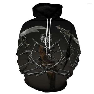 Sudaderas con capucha para hombre KISSQIQI Sudadera con capucha de calavera para hombre Sudaderas 3D Chándales Moda Casual Jersey con capucha Tamaño máximo 5XL