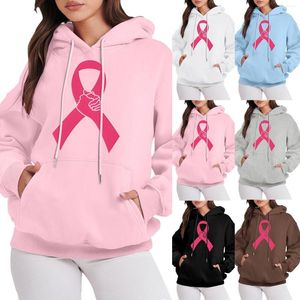 Sweats à capuche pour hommes Sweat à capuche tricoté pour les femmes contre le cancer du sein Fight A Matters Pull surdimensionné Sweatshirts Grand sweat-shirt pour femmes