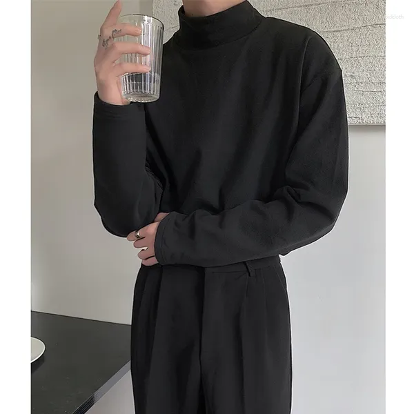 Sweats à capuche pour hommes Mode coréenne Demi-col roulé Graphique Sweat à capuche Hommes Y2k Streetwear Sweatshirts Designer Harajuku 90s Vintage Vêtements