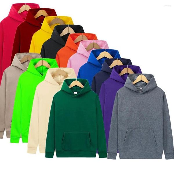 Sudaderas con capucha para hombre, versión coreana, Color sólido, con capucha para mujer, suéter holgado de estilo Hip-Hop, abrigo deportivo polar para primavera y otoño