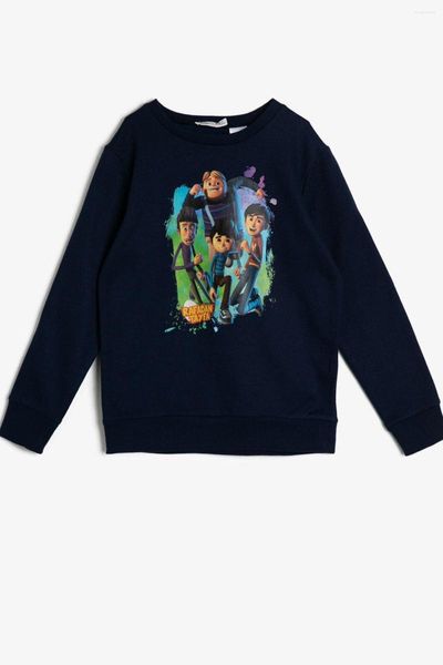 Sweats à capuche pour hommes Koton Kids Sweat-shirt bleu marine pour enfant