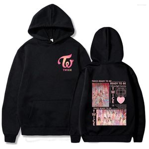 Sweats à capuche pour hommes Kpop Twice Moonlight Sunrise 2023 Tour Hoodie Style coréen Y2K Hiver Chaud Sweat À Capuche Manteaux Harajuku Mode Femmes Sweats