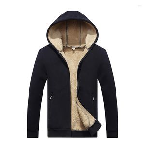 Heren hoodies groot formaat aankomst winter verdikking mannen casual jas bont voering massieve warme ritsjagen sweatshirts mannelijke parka's