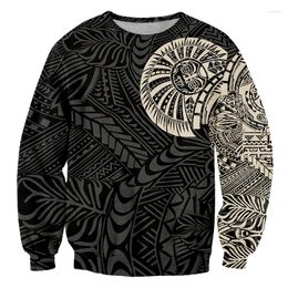 Heren Hoodies LCFA 2022 Spring Fall 3D Sweatshirt Print Tahiti Polynesia Men/Women Hip Hip Long Sleeve Capless Polluver Boys/Girls Top