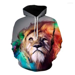 Heren Hoodies Lion Hoodie Heren Animal Clothing grappige sweatshirt 3D print sportkleding unisex herfst winterjas 2022