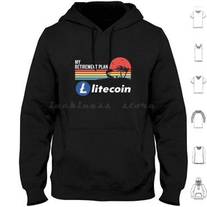 Sweats à capuche pour hommes Litecoin Crypto Ltc Coin My Retirement Plan Cryptocurrency Blockchain Wallet Sweat à capuche Coton Manches longues