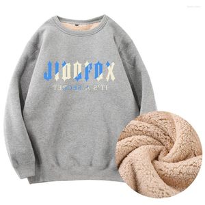 Sudaderas con capucha para hombre Logo JIDOFOX invierno Unisex elástico felpa engrosada deportes Casual suéter para hombre suelta lana de cordero abrigo cómodo ropa