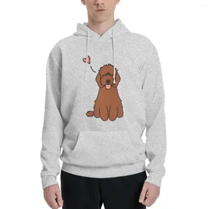 Sweats à capuche pour hommes Love Kawaii rouge rubis Cockapoo Cavapoo Cavoodle chien pull à capuche hommes vêtements de créateur Sweat-shirt pour hommes