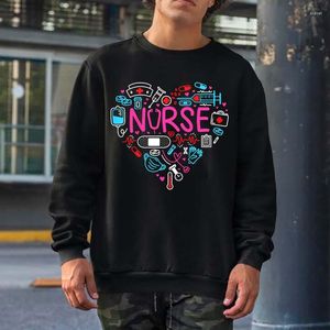 Herenhoodies Love Nursing Student RN Life Dank u cadeaus voor dames sweatshirts heren streetwear katoen met ronde hals en capuchon