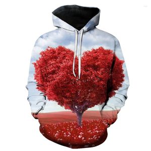 Heren Hoodies Love Sweatshirt 3D Printing Hoodie Boys Girls Girlsed Teenager Women Men Men Tracksuit Cool Tops Off Coat