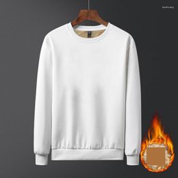 Heren Hoodies M-4XL Winter Streetwear Fleece Sweatshirts Mannelijke Ronde Hals Lange Mouw Leeg Licht Gewicht Warme Mode Kleding Voor Man XXXXL