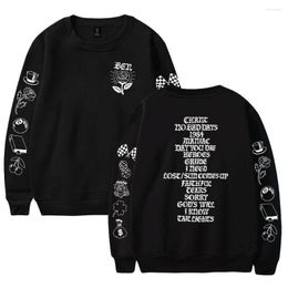 Heren Hoodies Macklemore Merch Pruloch 2023 The Ben Tour Unisex Crewneck Long Sleeve Streetwear Hip Hop Men Dameskleding Sweatshirt Tops