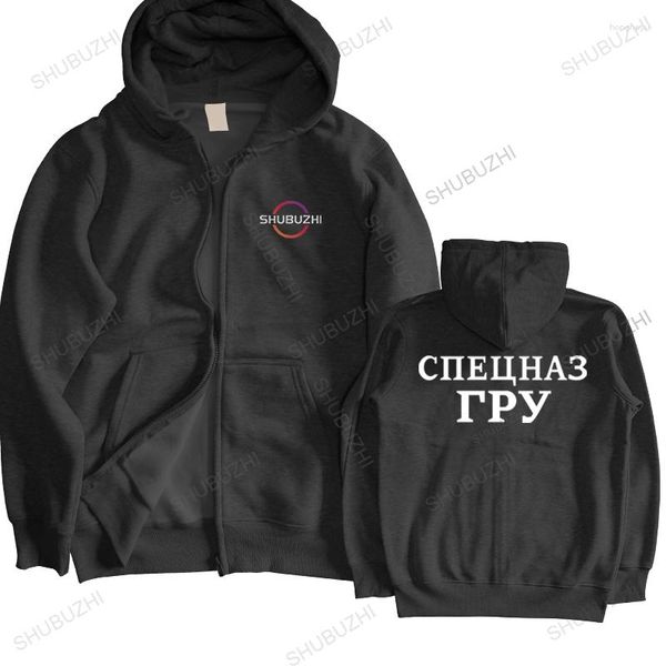 Hommes Hoodies Homme Zipper Hoodie Marque Vêtements Military Intellige In Black Comprend Front Russian Mens Spring And Autumn Oversized