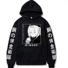 Sweats à capuche pour hommes Manga Alchemist Hoodie Hommes Manteau De Mode Anime Kid Hip Hop Femmes Sweat Garçon Enfant Survêtement Vêtements Pour Hommes