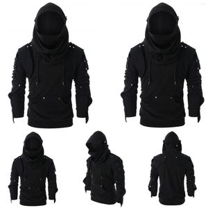 Herenhoodies gemaskeerde bezaaid hoodie met lange mouwen winter dik zwart sweatshirt heren kleding streetwear hoody jas plus#50