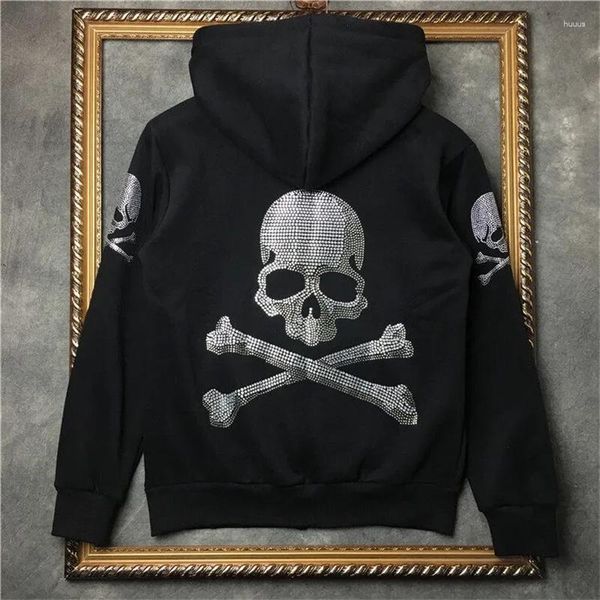 Hommes Hoodies Mastermind 2024 Automne Série Drill Brillant Crâne Casual Hoodie MMJ Zipper À Capuche Cardigan Coton Manteau Pour Hommes Et Femmes