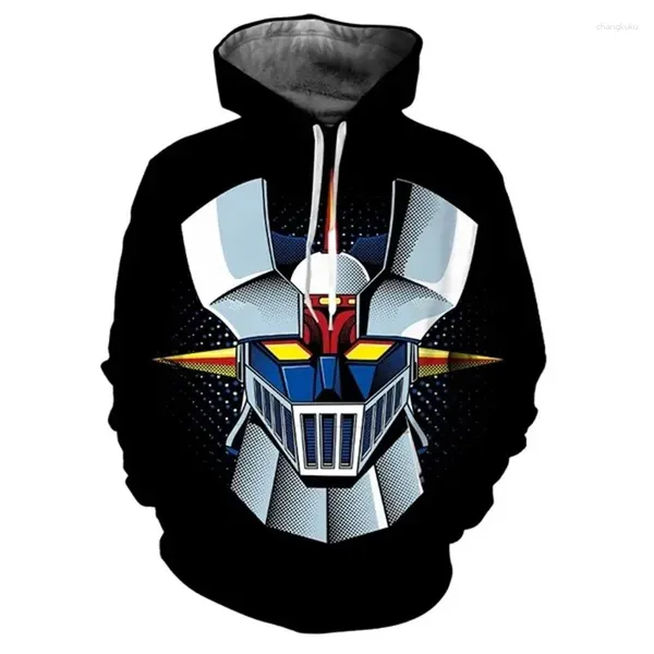 Sudaderas con capucha para hombre Mazinger Z Anime Robot Impresión 3D Hombres Mujeres Sudaderas de moda Sudadera con capucha de gran tamaño Harajuku Niños Jerseys Ropa de chándal