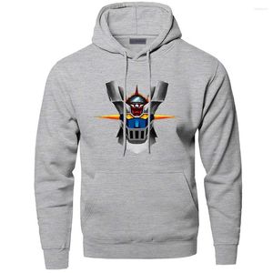 Sudaderas con capucha para hombre Mazinger Z Chaqueta Abrigo Hombres Anime Viejo Clásico Manga Robot Película Jersey Tops Sudadera con capucha Invierno Cálido Grueso Sudadera fresca