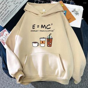 Sweats à capuche pour hommes MC2 énergie lait café dessin animé hommes sens du Design mode Manga imprimé sweats unisexe automne hiver pull chaud